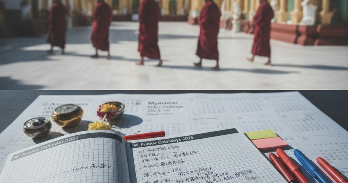ミャンマー祝日一覧2025・2026年版｜HR担当者のための文化カレンダー完全ガイド